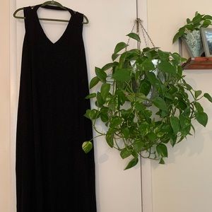 Black Maxi Tank Dress with side split Size 2XL